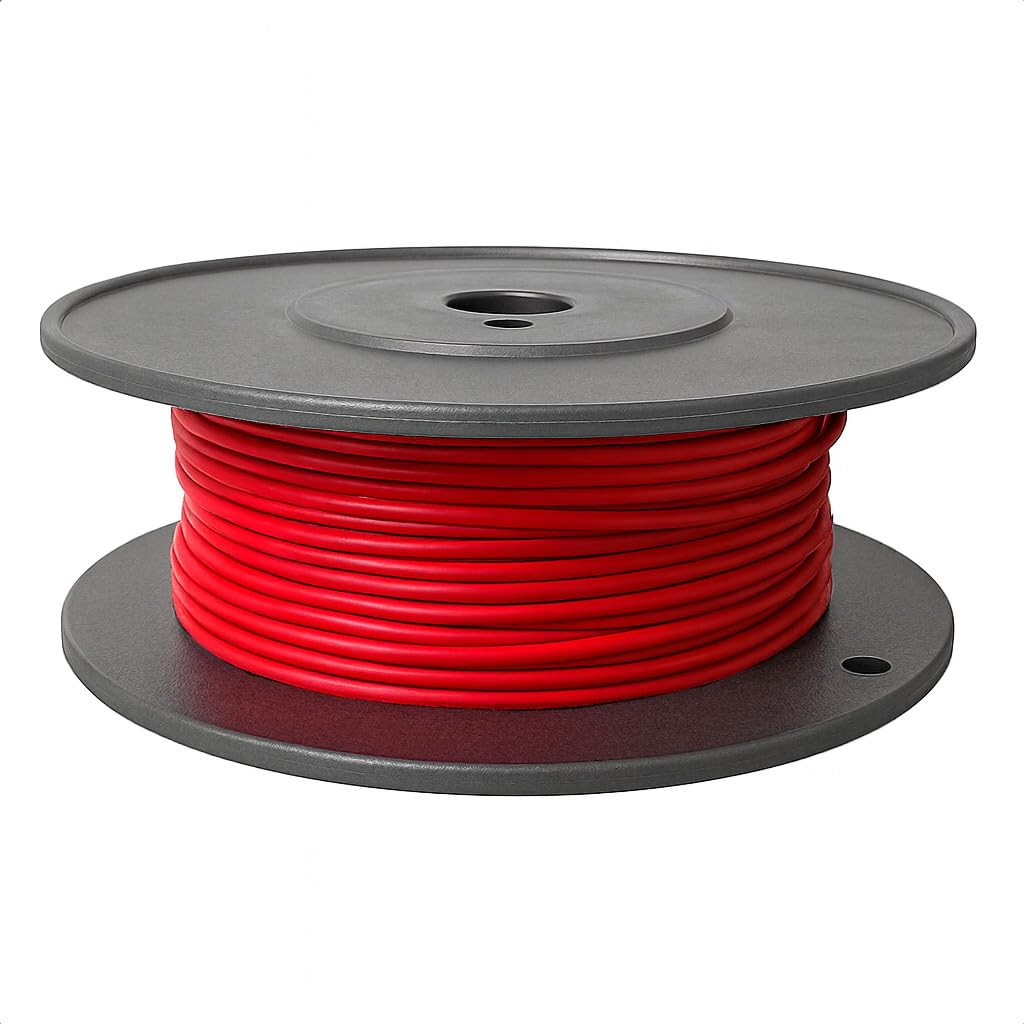 MGI SpeedWare Automotive Stranded Copper Wire, Cross-Linked High-Temperature GXL (12ga - 100ft, Red)