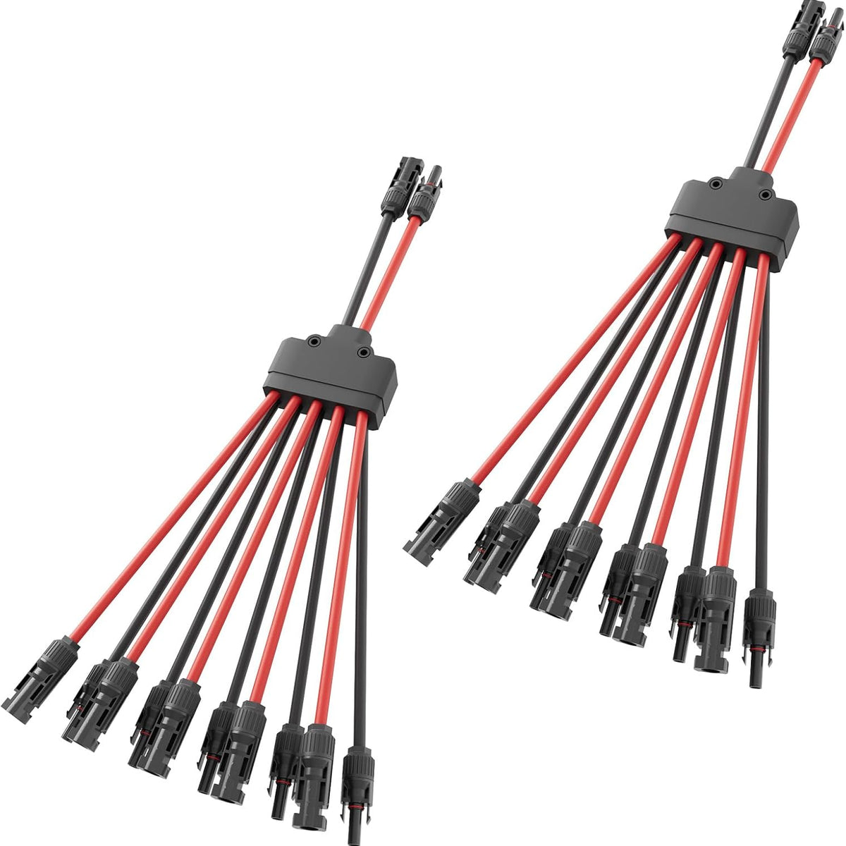 Solar Panel Connector 10 to 2 Solar Y Branch Connectors PV Panels Parallel Connectors Kit Adapter Waterproof Wire Plug Tool for Solar Panel(2 Pcak MF/FFFFFMMMMM)