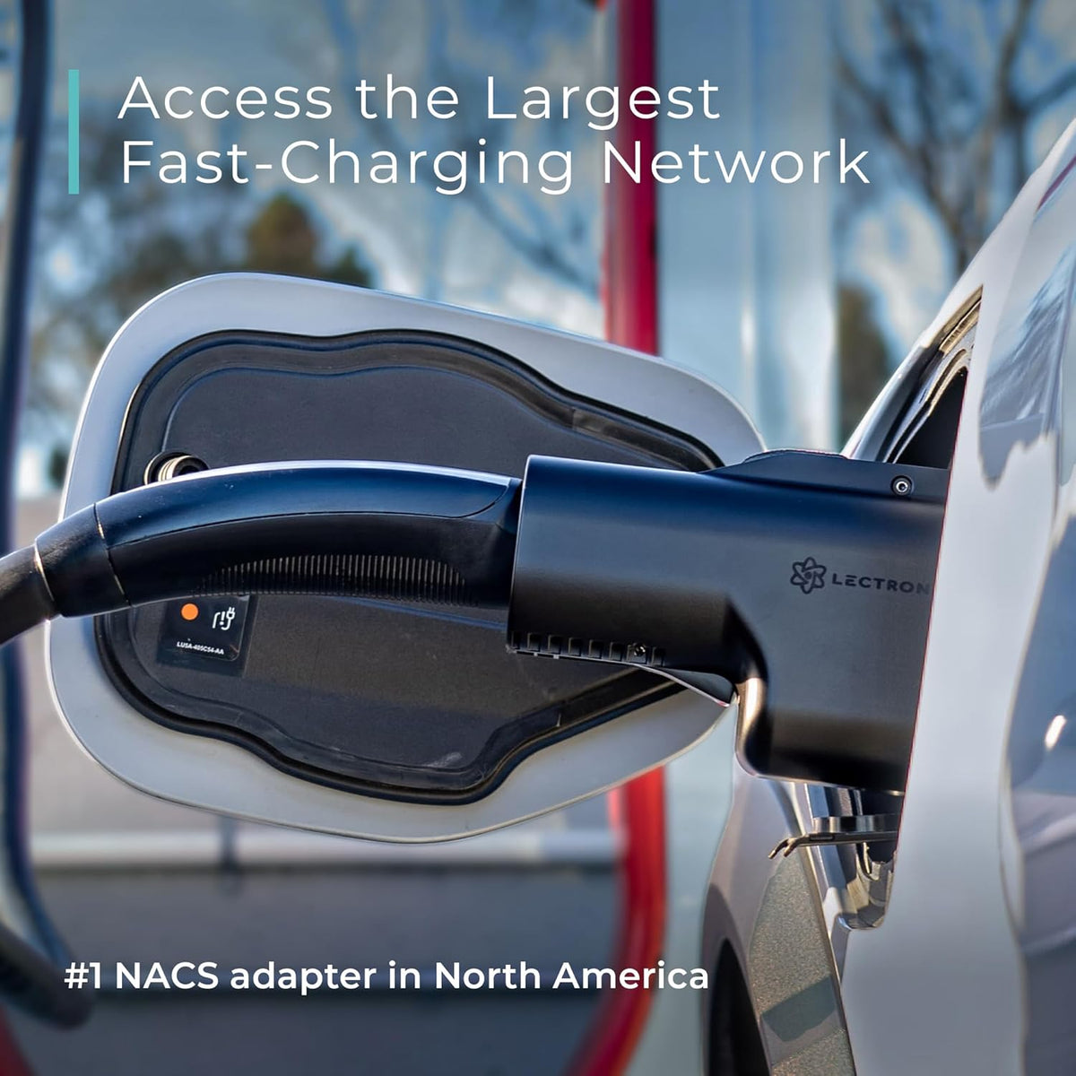 Lectron NACS to CCS Electric Vehicle Adapter with Interlock - (500A/1,000V) - Compatible with Tesla Superchargers - CCS1 EV Fast Charging with Vortex Plus [Check Automaker for Compatibility] - UL 2252