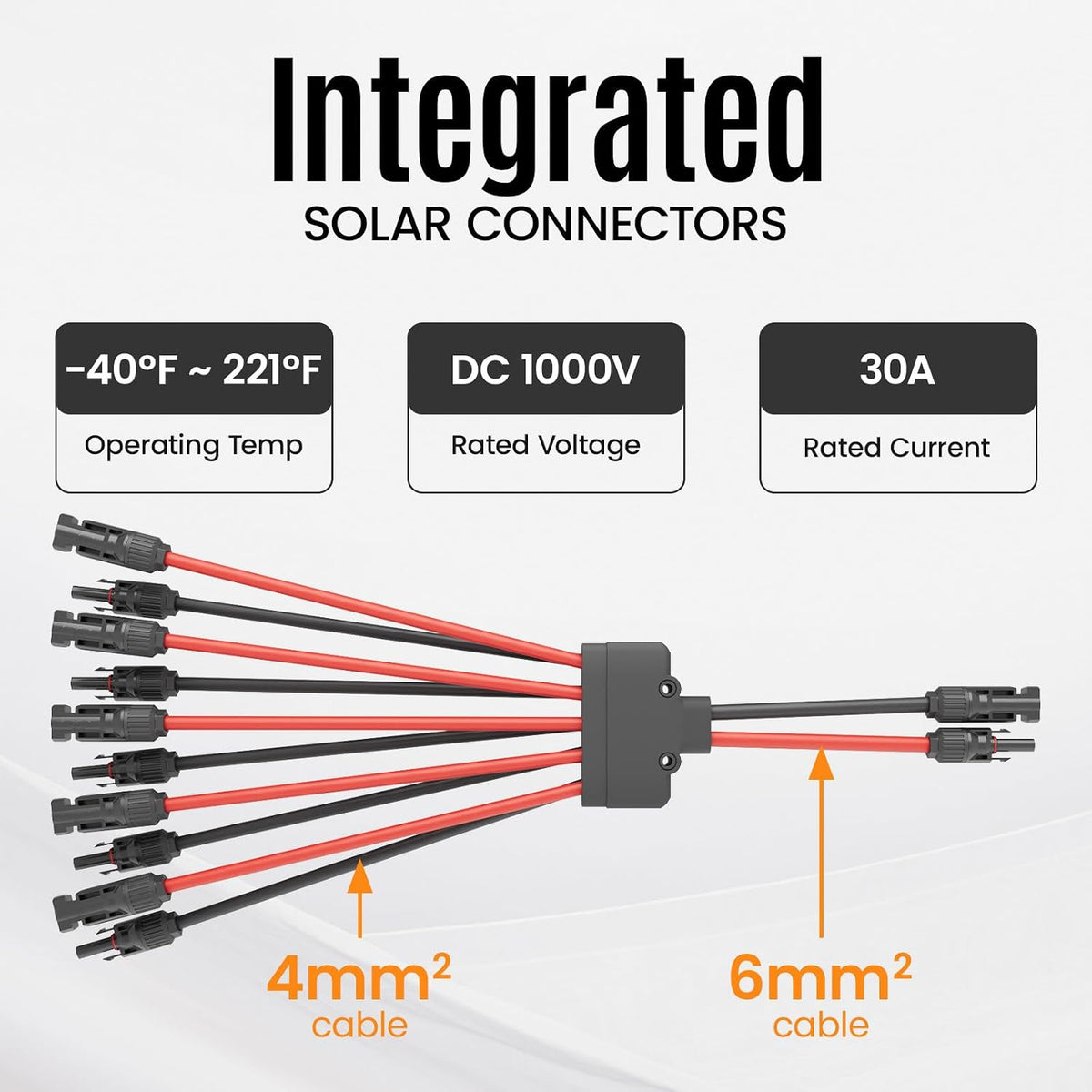 Solar Panel Connector 10 to 2 Solar Y Branch Connectors PV Panels Parallel Connectors Kit Adapter Waterproof Wire Plug Tool for Solar Panel(2 Pcak MF/FFFFFMMMMM)