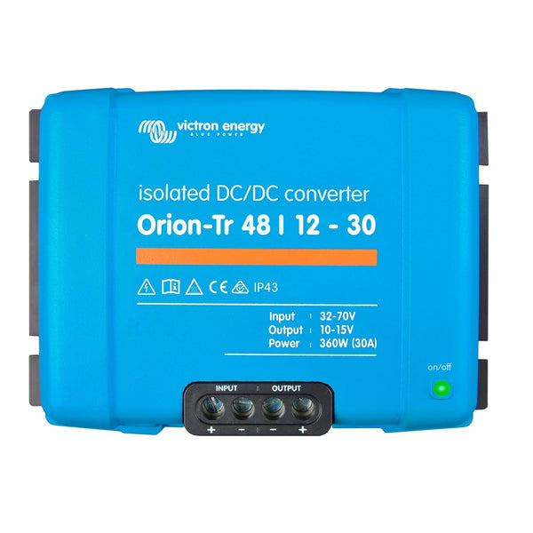 Victron Energy Orion-Tr DC to DC Converter - 48/12-Volt 30 amp 360-Watt - IP43 Protected - for Dual Battery Systems - Isolated